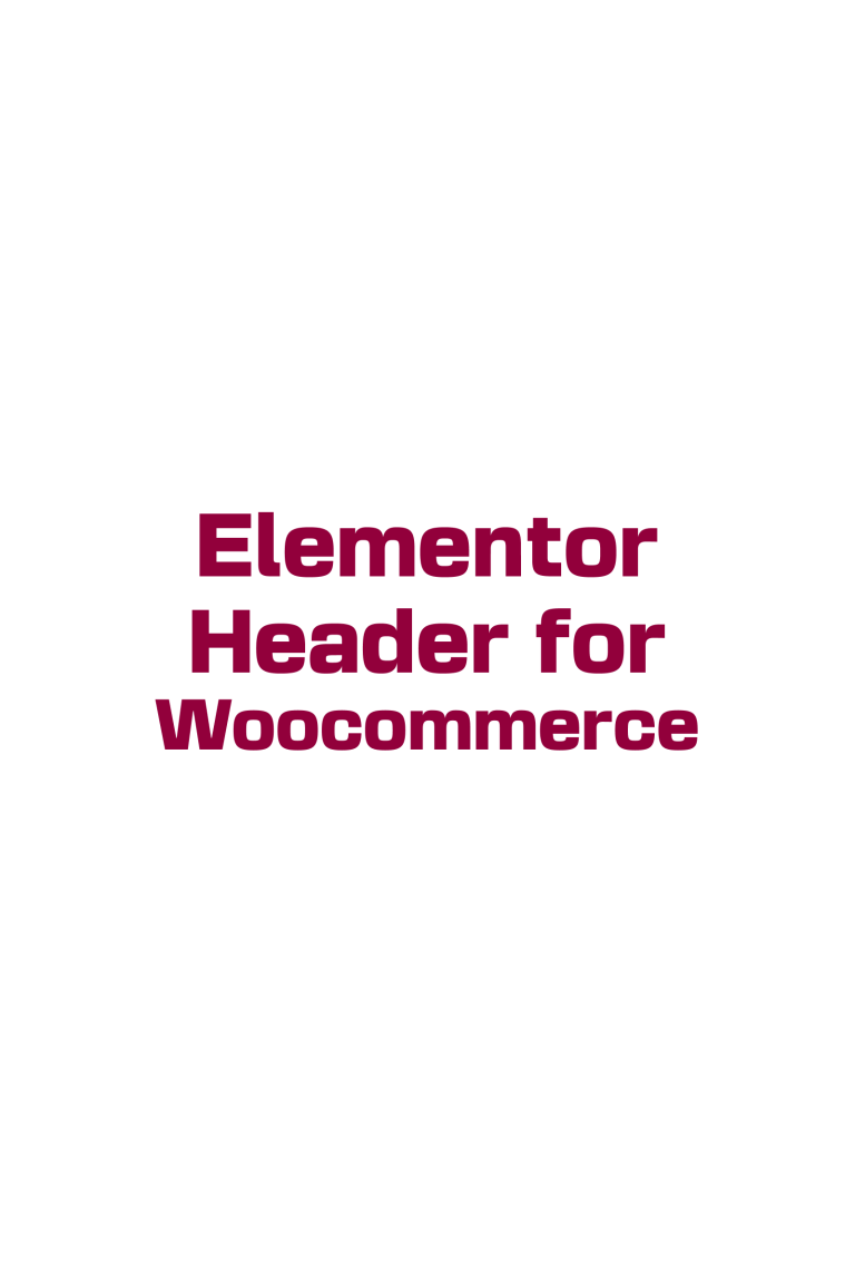 elementor header for woocommerce