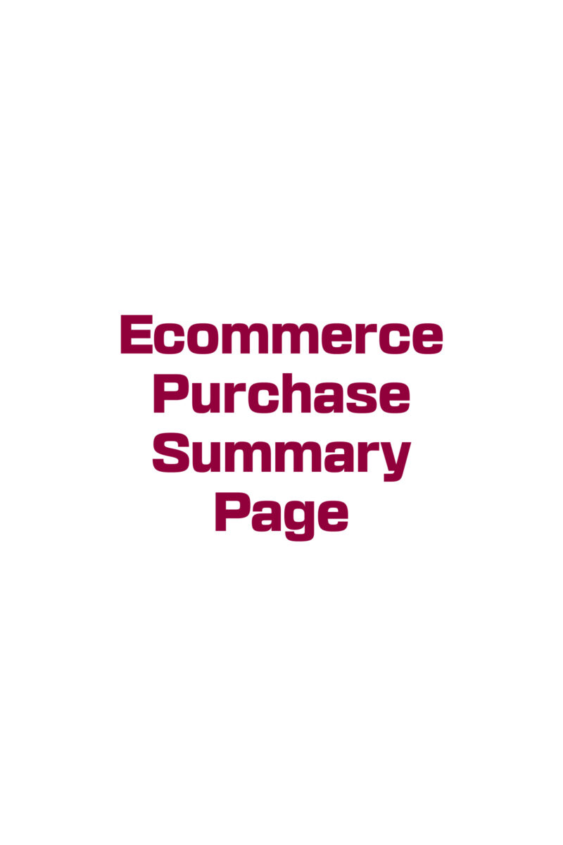 Ecommerce Purchase Summary Page