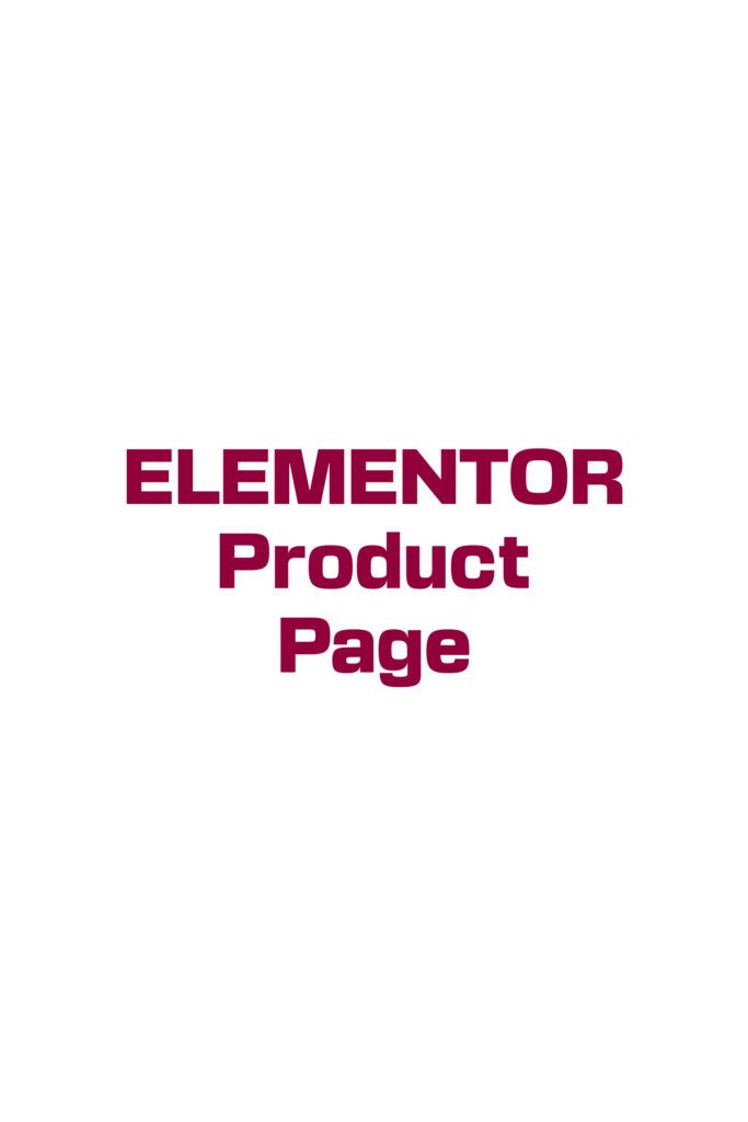 elementor product page