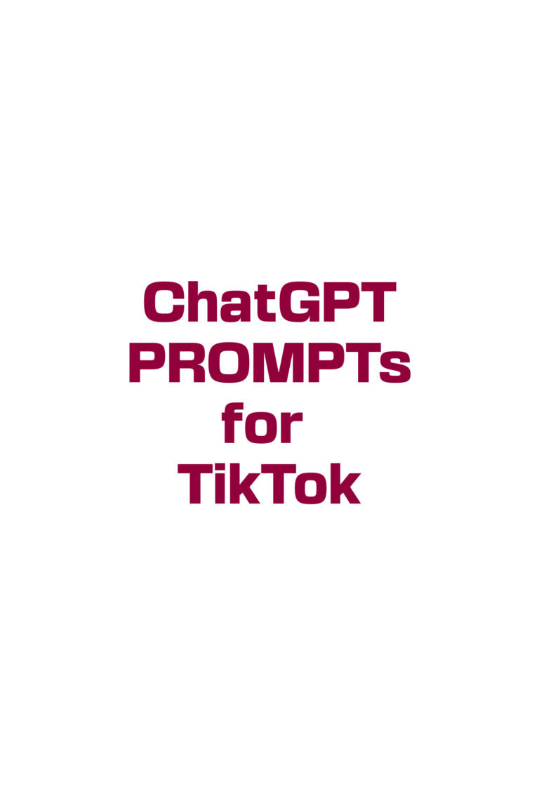 ChatGPT PROMPTs for TikTok