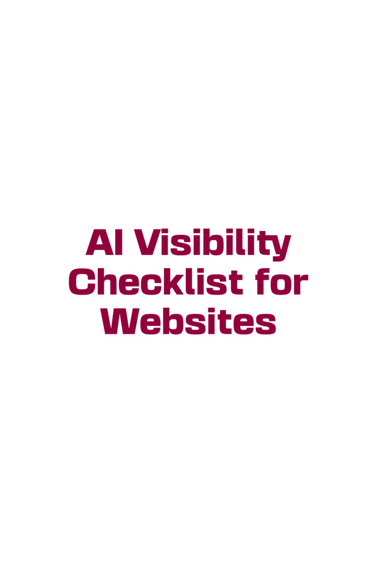 AI Visibility Checklist for Websites
