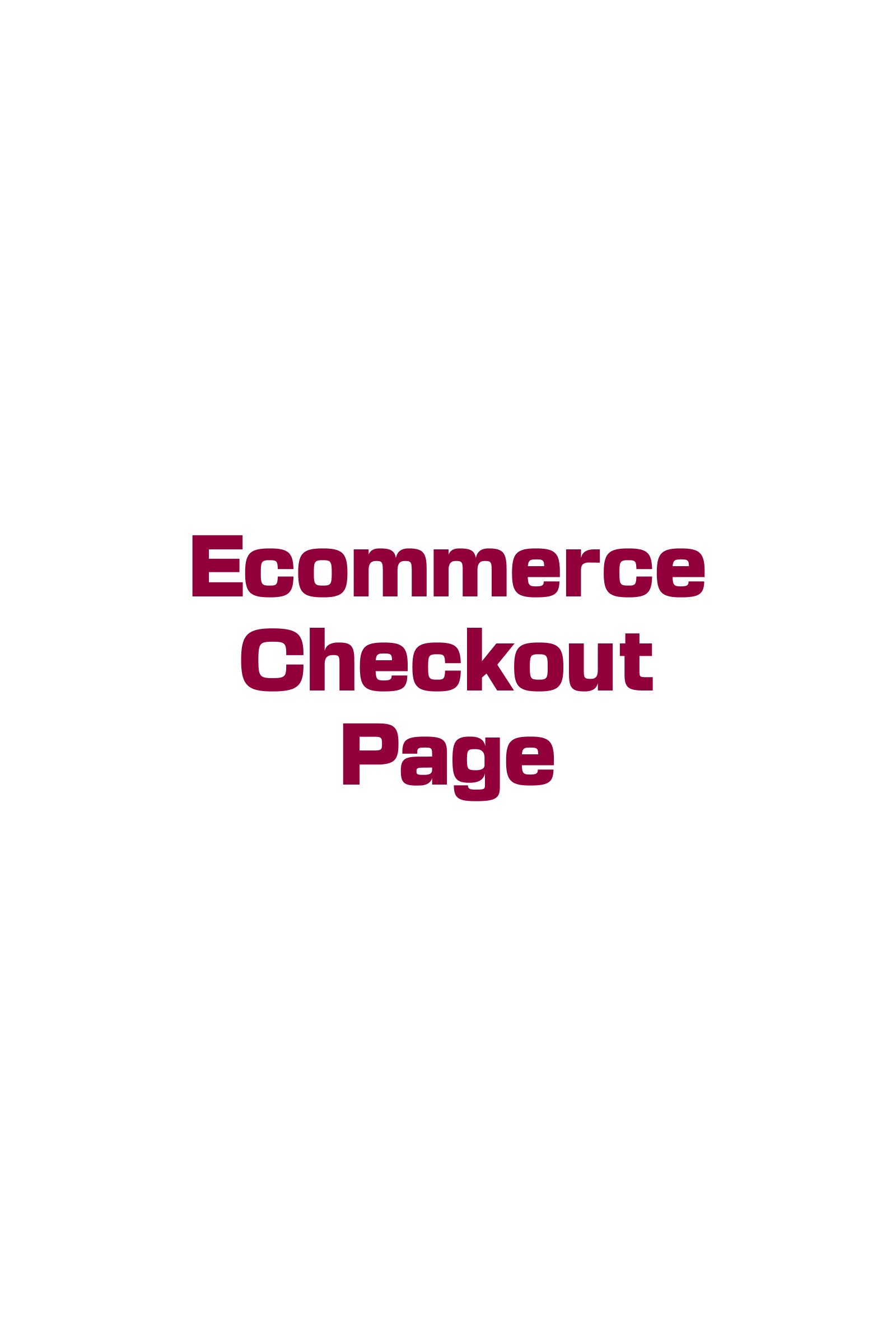 Ecommerce Checkout Page